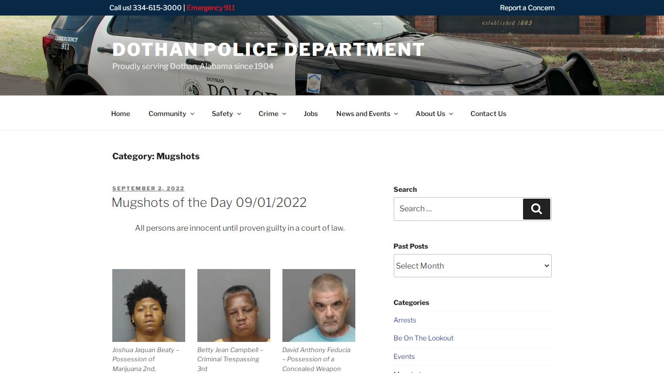 Mugshots – Dothan Police Department