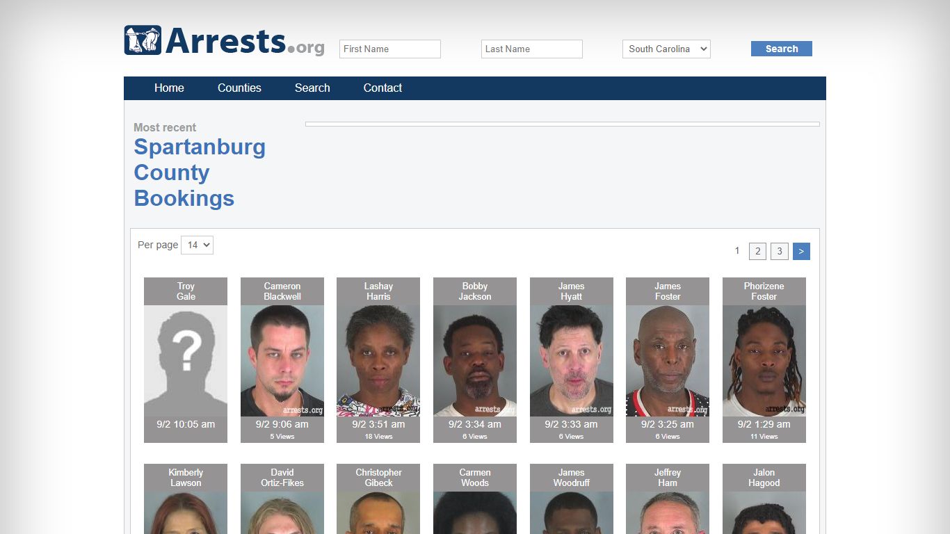 Spartanburg County Arrests and Inmate Search