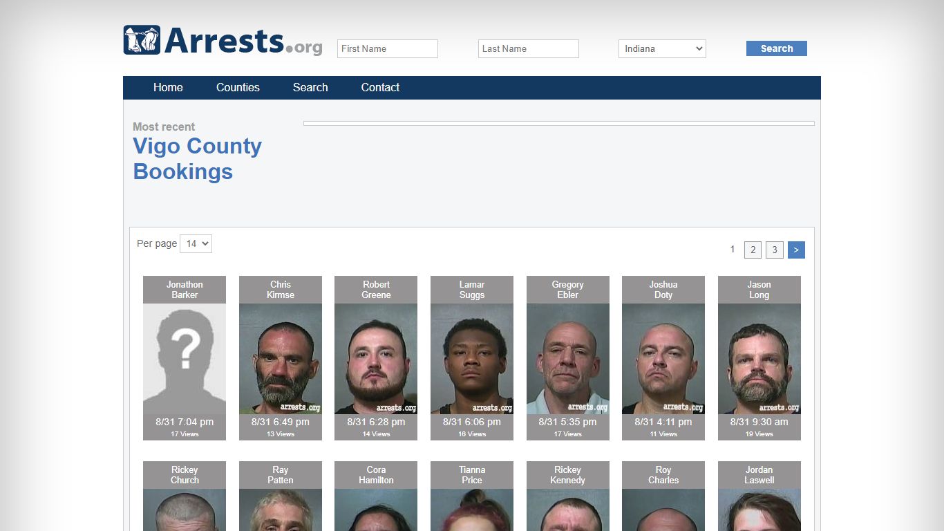 Vigo County Arrests and Inmate Search